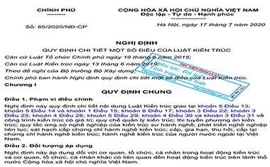 Chính phủ ban hành Quy định thi tuyển phương án kiến trúc | Luật Kiến trúc 2020